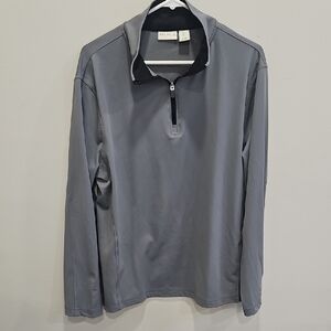 Gray Golf Quarter-Zip Pullover